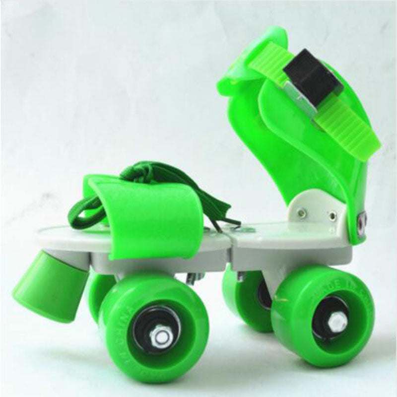 Adjustable double row skates with PU wheels for kids