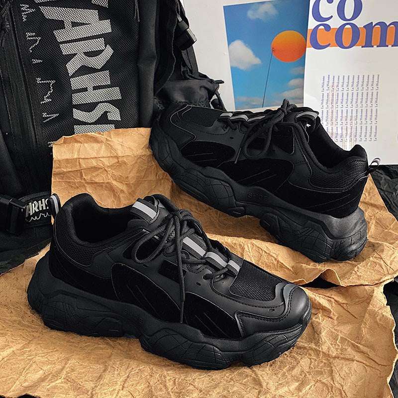 breathable mesh low-top sports casual shoes for men