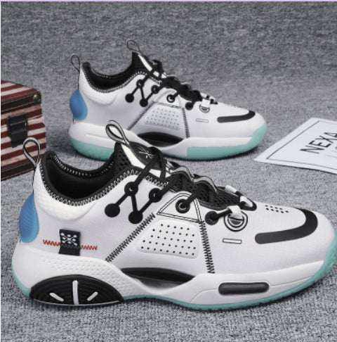 Cotton candy men's basketball sneakers with rubber outsole and textile synthetic leather upper