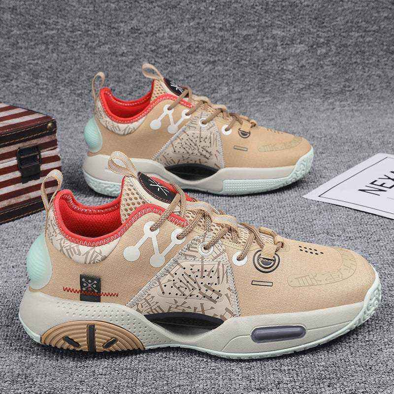 Cotton candy basketball shoes with rubber non-slip outsole
